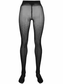 Zadig&Voltaire колготки с монограммой, черный