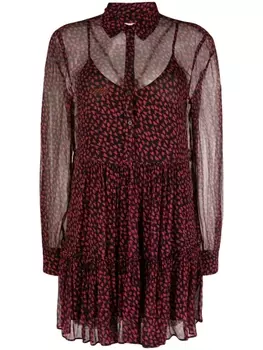 Zadig&Voltaire креповое платье мини Razyele с узором Crush, черный