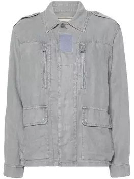 Zadig&Voltaire льняная куртка Kid в стиле милитари, синий