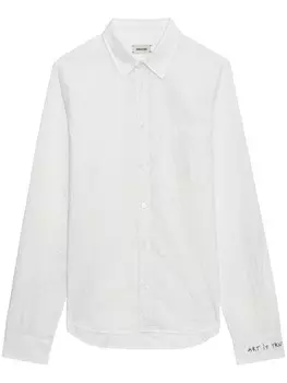 Zadig&Voltaire поплиновая рубашка Stan с жатым эффектом, белый