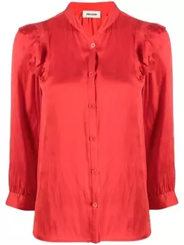 Zadig&Voltaire рубашка с оборками, красный