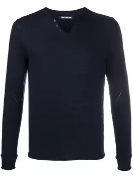 Zadig&Voltaire свитер хенли Monastir, синий