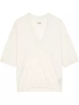 Zadig&Voltaire Вулли топ, нейтральный