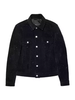 Замшевая куртка дальнобойщика Purple Brand, черный