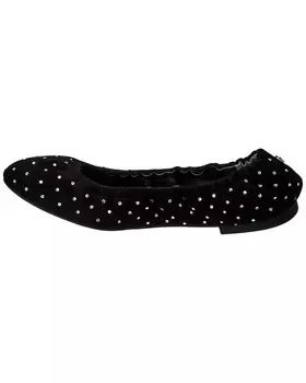 Замшевые балетки Stuart Weitzman Bling, черный