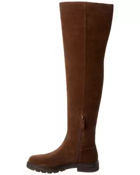 Замшевые ботфорты выше колена Stuart Weitzman Chicago Lug, коричневый