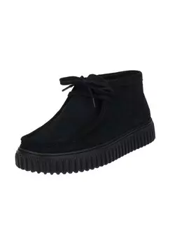Замшевые ботильоны CLARKS, черный