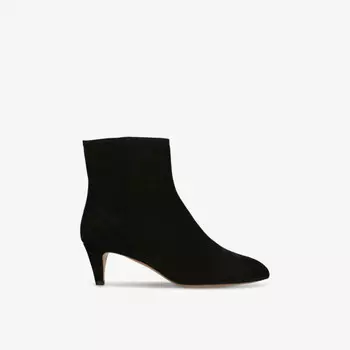 Замшевые ботильоны Deone на каблуке-рюмочке Isabel Marant, черный
