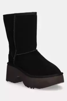 Замшевые ботильоны UGG Classic Short New Heights, черный