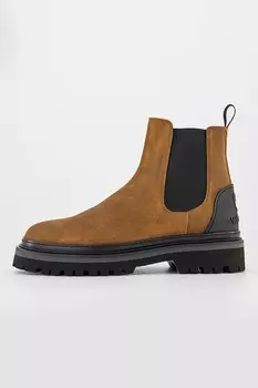Замшевые ботинки челси с логотипом Woolrich, коричневый