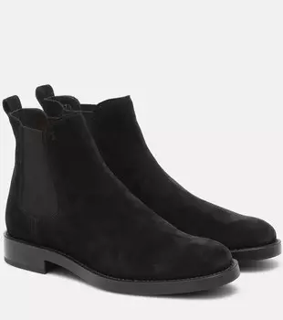 Замшевые ботинки челси Tod's, черный
