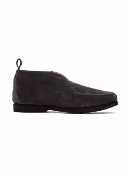 Замшевые ботинки дезерты Kiton, серый