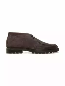 Замшевые ботинки дезерты Santoni, серый