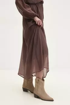 Замшевые ковбойские сапоги Answear Lab, бежевый