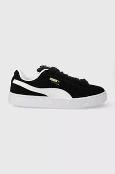 Замшевые кожаные кроссовки XL Puma, черный