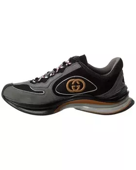 Замшевые кроссовки Gucci Run, черный