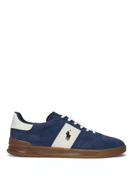 Замшевые кроссовки polo heritage aera Ralph Lauren, синий/белый