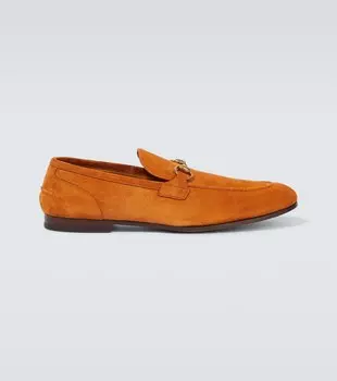 Замшевые лоферы Jordaan Gucci, коричневый