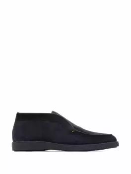 Замшевые лоферы Santoni, тёмно-синий