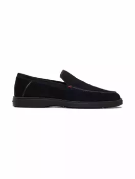 Замшевые лоферы Santoni, тёмно-синий