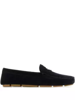 Замшевые мокасины Prada, синий