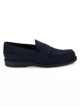 Замшевые пенни-лоферы Tod'S, синий