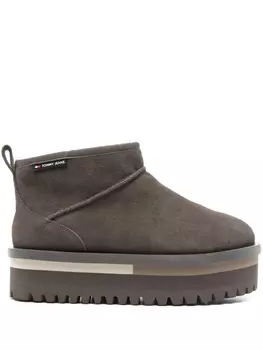Замшевые сапоги Tommy Jeans, серый