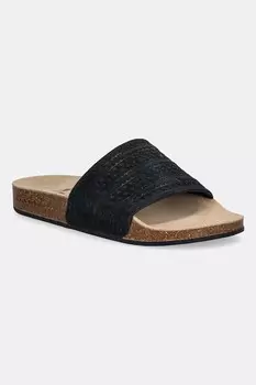Замшевые шлепанцы Adilette RS Adidas Originals, черный