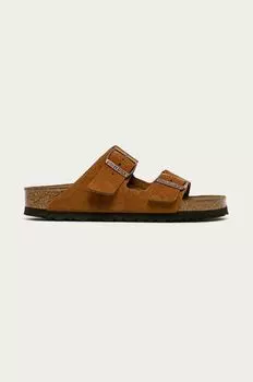 Замшевые шлепанцы Arizona. Birkenstock, коричневый