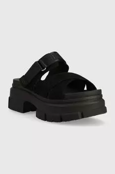 Замшевые шлепанцы Ashton Slide Ugg, черный