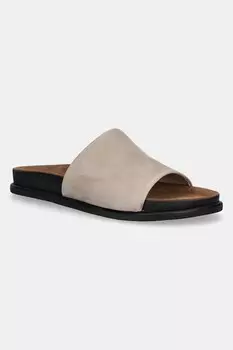 Замшевые шлепанцы EFFIE Vagabond Shoemakers, бежевый