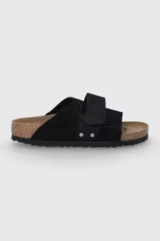 Замшевые шлепанцы Kyoto Birkenstock, черный