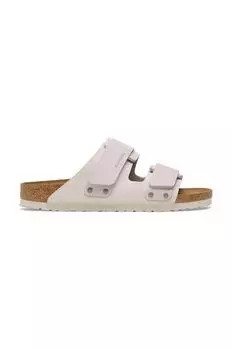 Замшевые шлепанцы Uji Birkenstock, белый