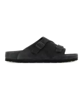 Замшевые тапочки Birkenstock, серый