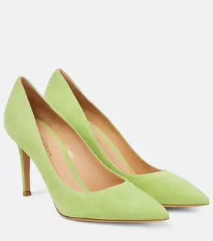 Замшевые туфли Gianvito 85 Gianvito Rossi, зеленый
