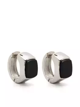 Запонки с камнями Lanvin, серебяный