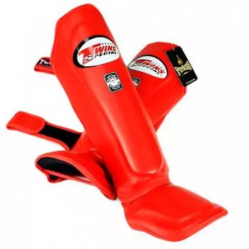 Защита голени и стопы Twins Special Shinguard SGL10, красный