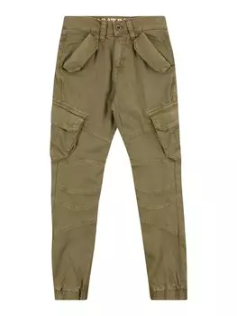 Зауженные брюки ALPHA INDUSTRIES, оливковый