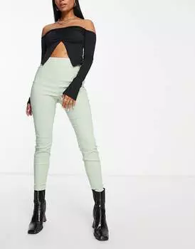 Зауженные брюки цвета хаки с завышенной талией ASOS DESIGN Hourglass