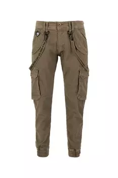 Зауженные брюки-карго Alpha Industries, хаки