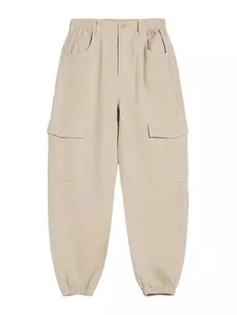 Зауженные брюки-карго Bershka, бежевый