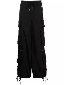Зауженные брюки карго Cynthia Rowley, черный