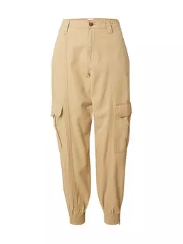 Зауженные брюки-карго River Island, бежевый