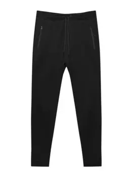 Зауженные брюки Pull&Bear, черный
