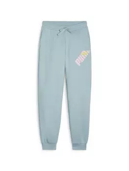 Зауженные брюки Puma POWER, дымчатый синий