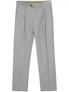 Зауженные брюки со складками ETRO, серый