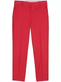 Зауженные брюки со складками Paul Smith, красный