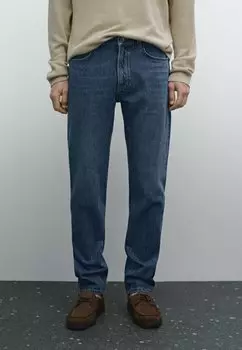 Зауженные джинсы Massimo Dutti, темно-синий
