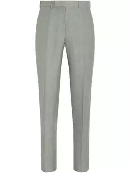 Zegna брюки Crossover в клетку, зеленый