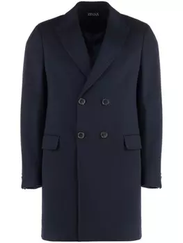 Zegna двубортное пальто, синий